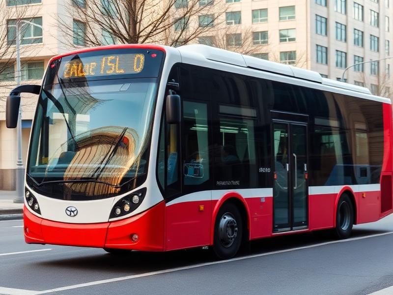 Frota de ônibus para transporte de passageiros