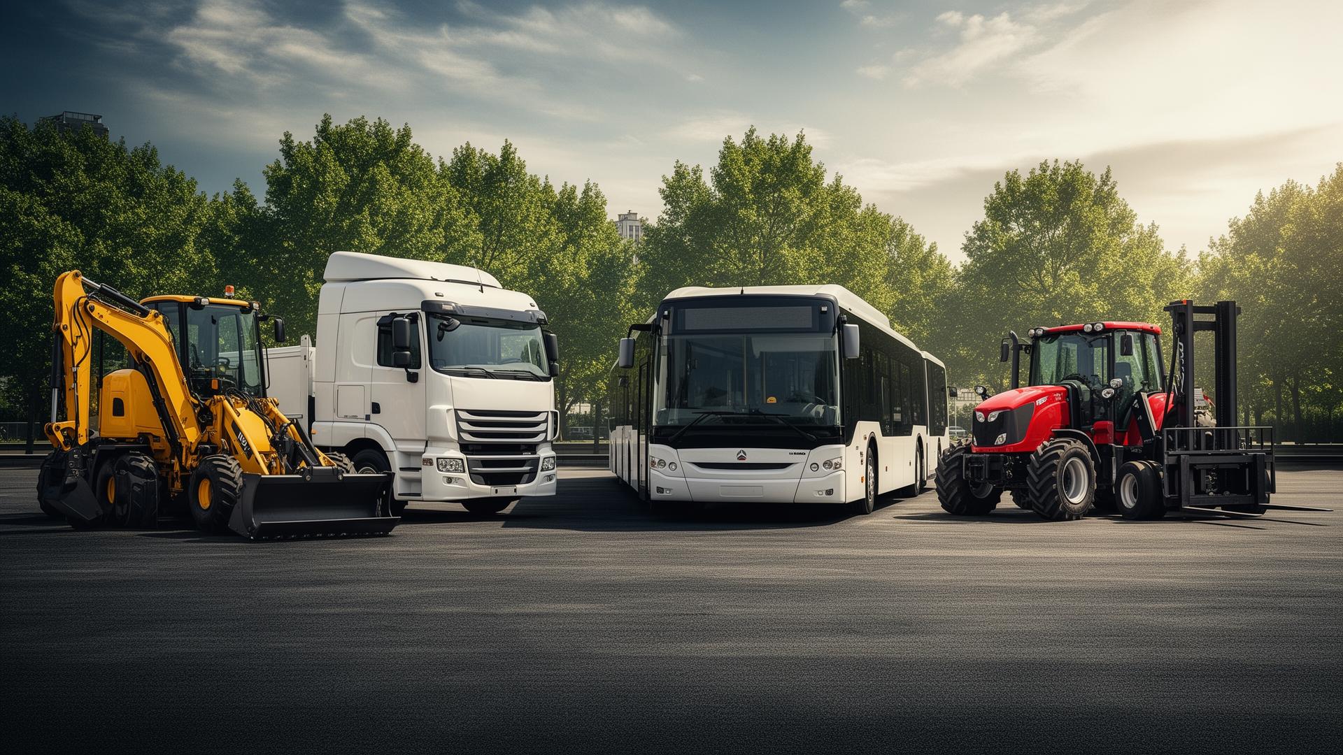 Frota de caminhões, máquinas e equipamentos